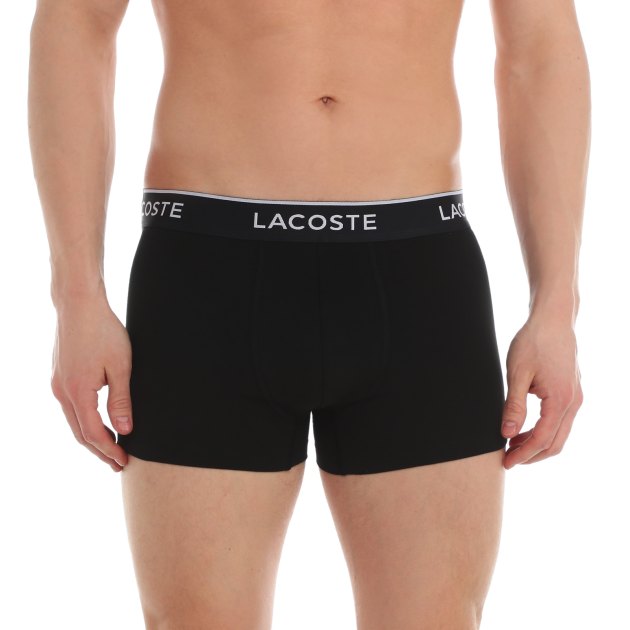 Мужские трусы 3 шт. LACOSTE 5H3401, Артикул 5H3401, черный | 3859558. Ракурс 2