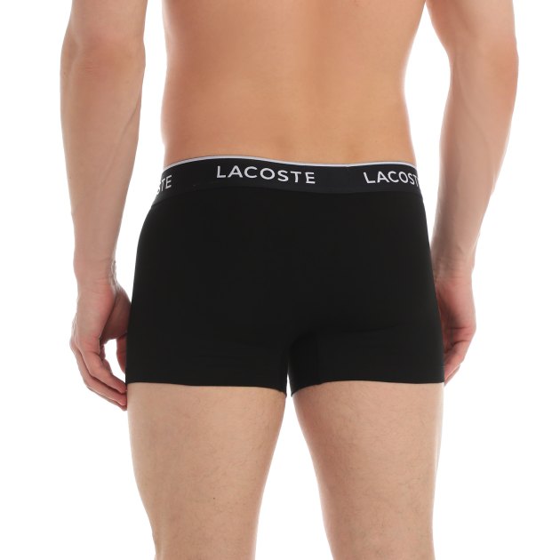Мужские трусы 3 шт. LACOSTE 5H3401, Артикул 5H3401, черный | 3859558. Ракурс 3