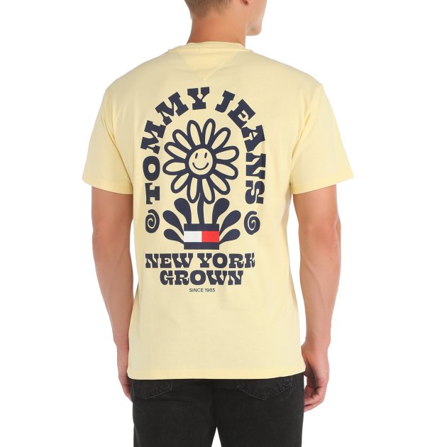 Мужская футболка TOMMY JEANS T-SHIRT, Артикул DM0DM16238, сливочный | 3861058. Ракурс 2