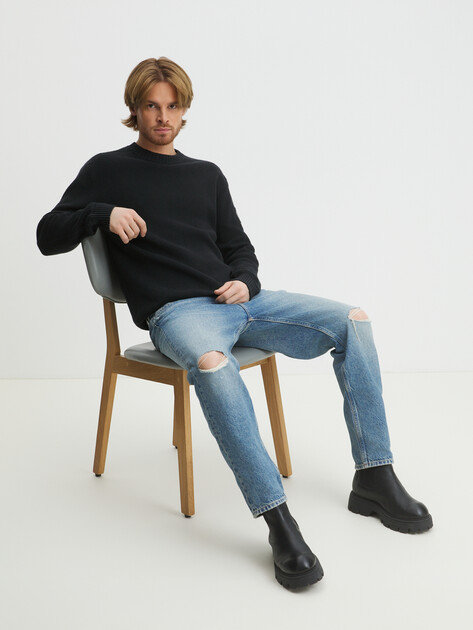 Мужской джемпер CALVIN KLEIN MAGLIA, Артикул J323177, черный | 3861171. Ракурс 5