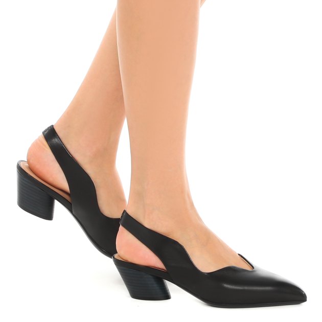 Женские туфли с открытой пяткой (слинг-бэк) TENDANCE, Артикул GLC3856-03, черный | 3861676. Ракурс 4