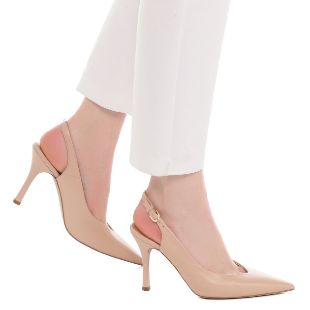 Женские туфли с открытой пяткой (слинг-бэк) FURLA FURLA CORE, Артикул YH97FCD, розово-бежевый | 3868363. Ракурс 4