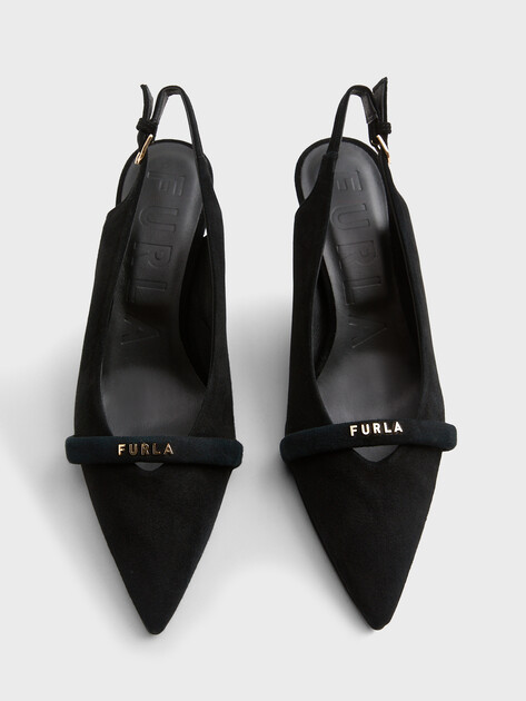 Женские туфли с открытой пяткой (слинг-бэк) FURLA FURLA CORE, Артикул YH38FCD, черный | 3870332. Ракурс 5
