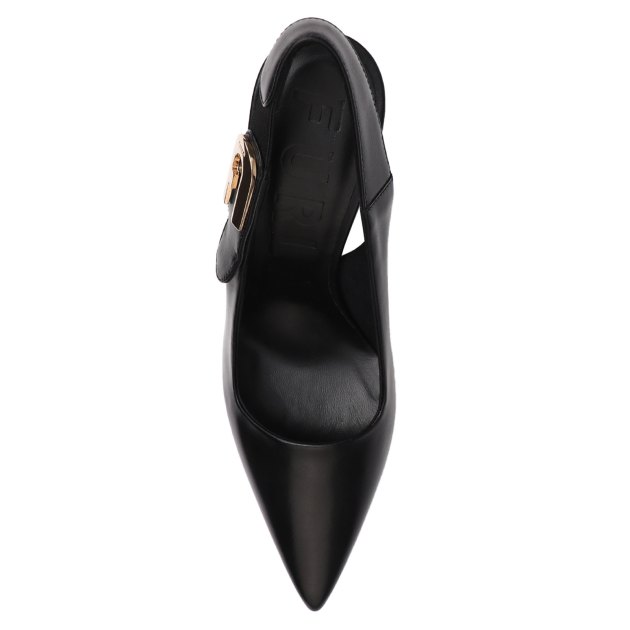 Женские туфли с открытой пяткой (слинг-бэк) FURLA FURLA SIGN, Артикул YG05SGN, черный | 3871494. Ракурс 2