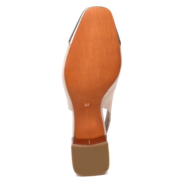 Женские туфли с открытой пяткой (слинг-бэк) MARCO TOZZI BITTO, Артикул 2-2-29610-42, бежевый | 3872393. Ракурс 3