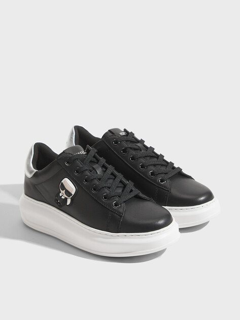 Женские кеды KARL LAGERFELD KAPRI Karl Ikonic Lo Lace, Артикул KL62530(K), черный | 3879989. Ракурс 3