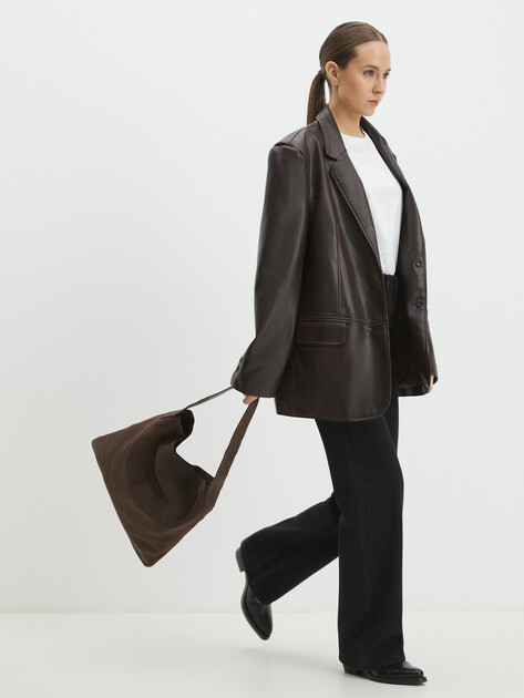 Женский шоппер TENDANCE, Артикул MRH23-079, шоколадный | 3882287. Ракурс 2