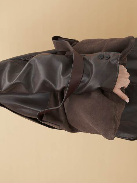 Женский шоппер TENDANCE, Артикул MRH23-079, шоколадный | 3882287. Ракурс 6