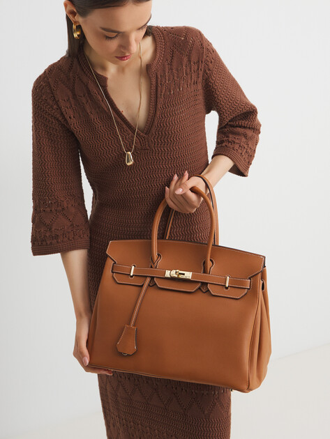 Женский тоут TENDANCE, Артикул MRH23-097L, светло-коричневый | 3882333. Ракурс 2