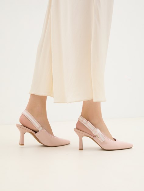 Женские туфли с открытой пяткой (слингбэк) TENDANCE, Артикул CLF188-06, светло-розовый | 3883177. Ракурс 2 Женские туфли с открытой пяткой (слингбэк) TENDANCE, Артикул CLF188-06, светло-розовый | 3883177. Ракурс 2