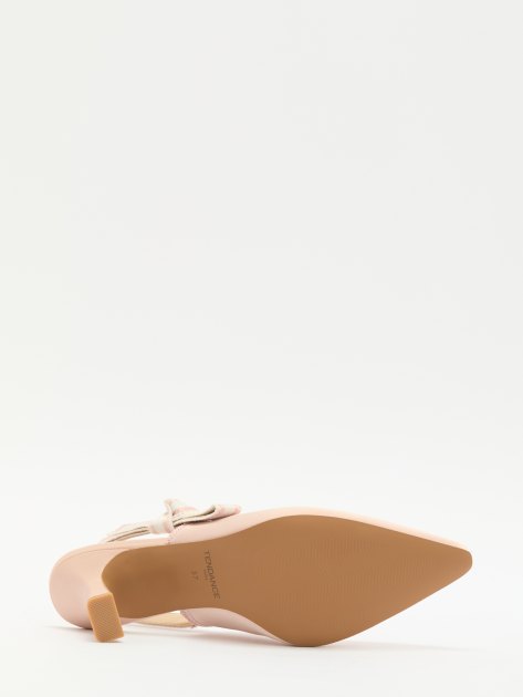Женские туфли с открытой пяткой (слингбэк) TENDANCE, Артикул CLF188-06, светло-розовый | 3883177. Ракурс 4 Женские туфли с открытой пяткой (слингбэк) TENDANCE, Артикул CLF188-06, светло-розовый | 3883177. Ракурс 4
