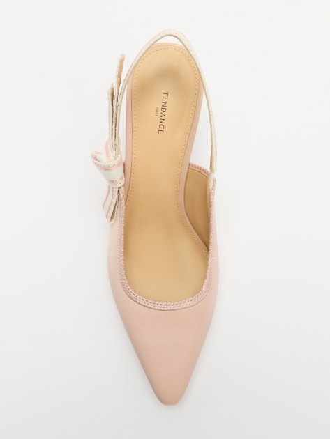 Женские туфли с открытой пяткой (слингбэк) TENDANCE, Артикул CLF188-06, светло-розовый | 3883177. Ракурс 5 Женские туфли с открытой пяткой (слингбэк) TENDANCE, Артикул CLF188-06, светло-розовый | 3883177. Ракурс 5
