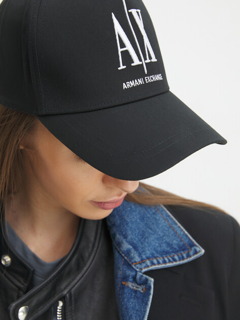 Женская бейсболка ARMANI EXCHANGE, Артикул 944170, черный | 3884494. Ракурс 3