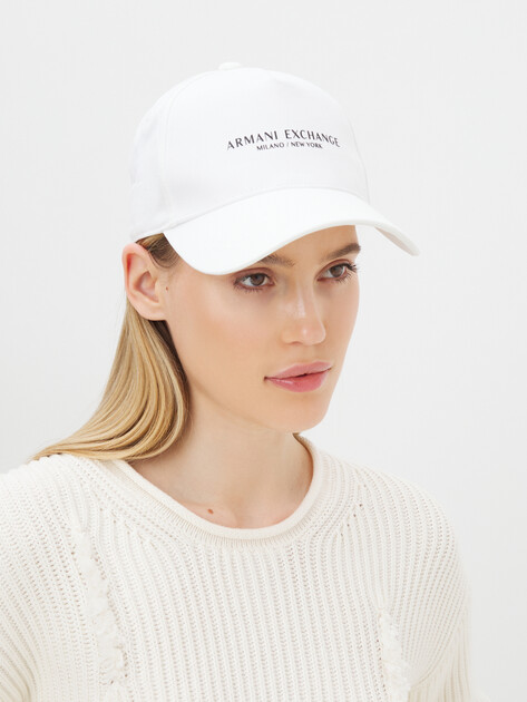 Женская бейсболка ARMANI EXCHANGE ESSENTIAL, Артикул 944207, белый | 3884497. Ракурс 4 Женская бейсболка ARMANI EXCHANGE ESSENTIAL, Артикул 944207, белый | 3884497. Ракурс 4