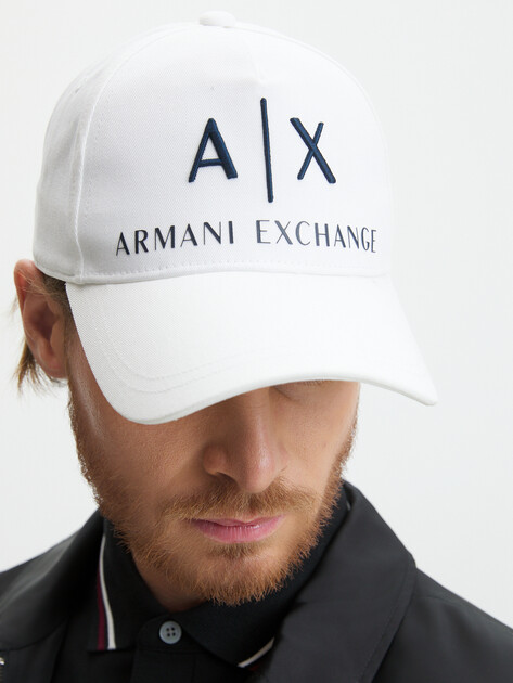 Мужская бейсболка ARMANI EXCHANGE, Артикул 954039, белый | 3884504. Ракурс 3 Мужская бейсболка ARMANI EXCHANGE, Артикул 954039, белый | 3884504. Ракурс 3