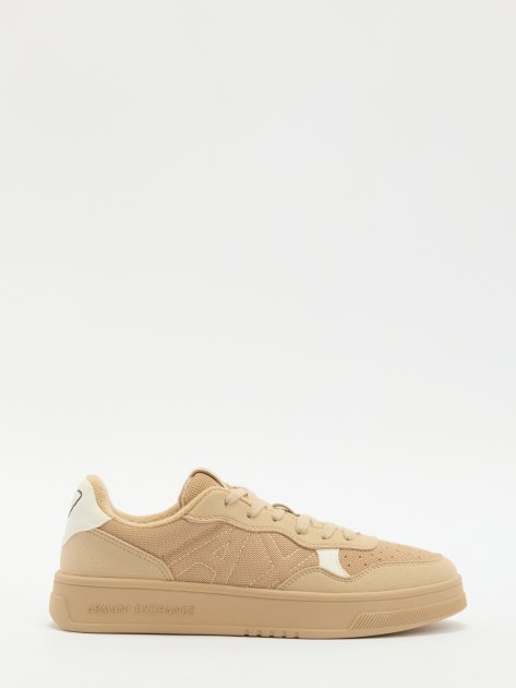 Мужские кеды ARMANI EXCHANGE SEATTLE, Артикул XUX148, бежевый | 3884913. Ракурс 3