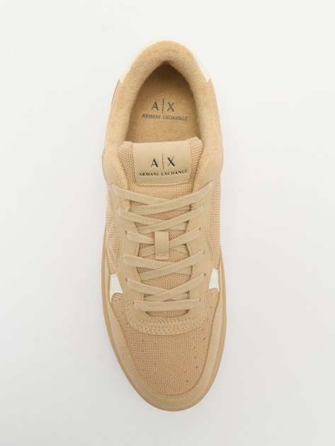 Мужские кеды ARMANI EXCHANGE SEATTLE, Артикул XUX148, бежевый | 3884913. Ракурс 5