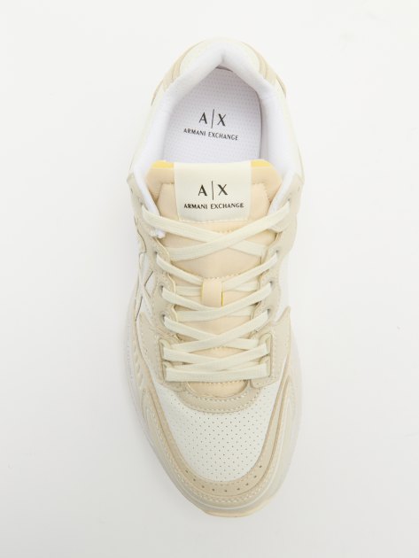 Мужские кроссовки ARMANI EXCHANGE SPEED, Артикул XUX188, светло-бежевый | 3884947. Ракурс 5