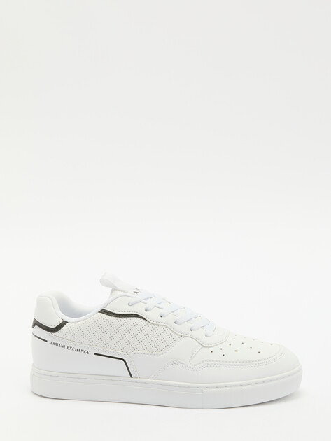 Мужские кеды ARMANI EXCHANGE PARIS, Артикул XUX199, белый | 3884953. Ракурс 3