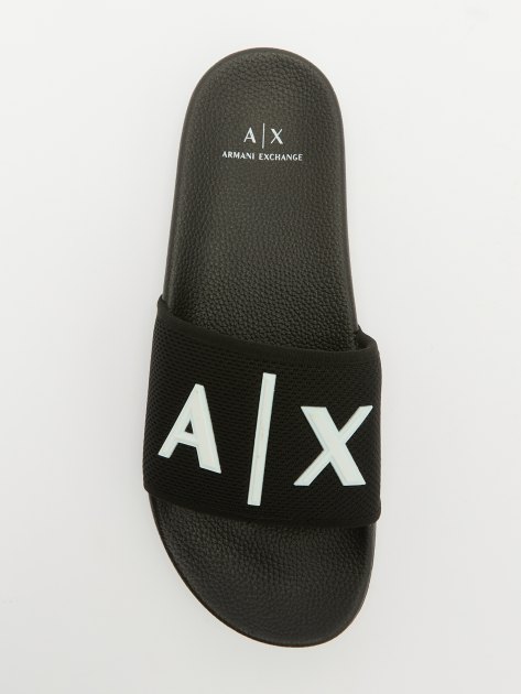 Мужские шлепанцы ARMANI EXCHANGE MYKONOS, Артикул XUP001, черный | 3885007. Ракурс 5