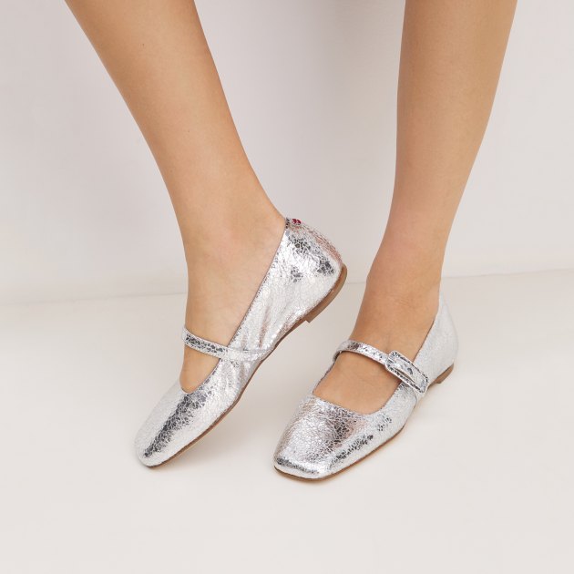 Балетки мэри-джейн HALMANERA PAGE, Артикул PAGE 22, серебряный | 3893747. Ракурс 2 Балетки мэри-джейн HALMANERA PAGE, Артикул PAGE 22, серебряный | 3893747. Ракурс 2