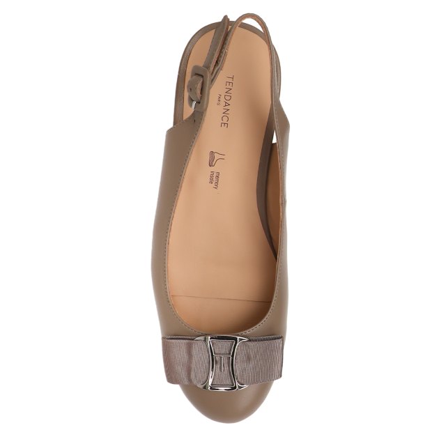 Женские туфли с открытой пяткой (слинг-бэк) TENDANCE, Артикул GLC1425D-02, пыльно-коричневый | 3894768. Ракурс 2