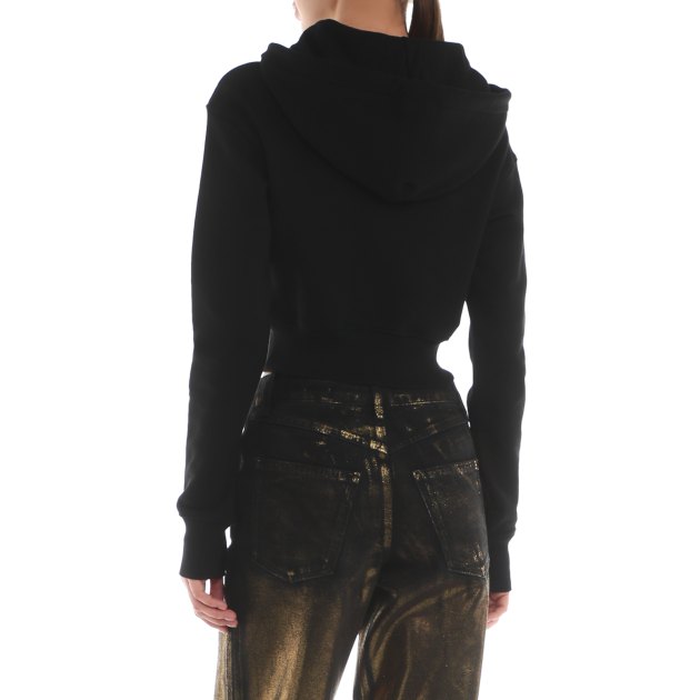 Женское худи VERSACE JEANS COUTURE HEART COUTURE, Артикул 76HAIL01, черный | 3898628. Ракурс 4