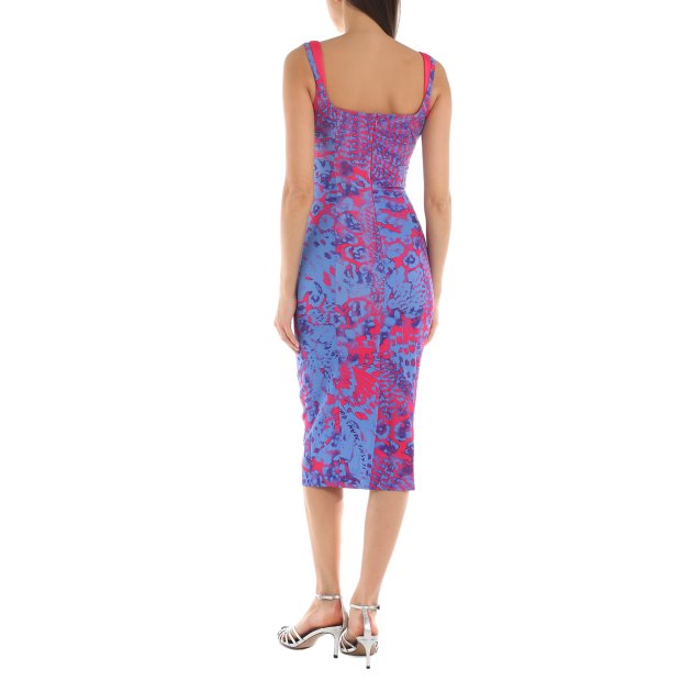 Женское платье VERSACE JEANS COUTURE PRINT ANIMALIER, Артикул 76HAO919, голубой | 3898771. Ракурс 4
