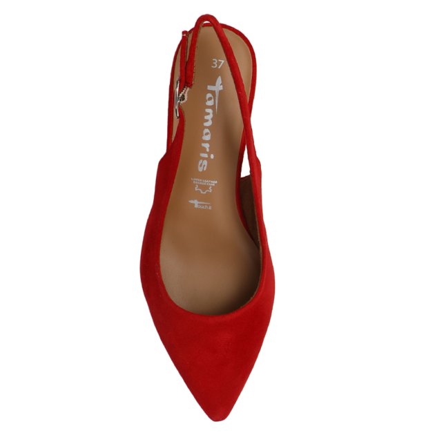 Женские туфли с открытой пяткой (слинг-бэк) TAMARIS CUPONE, Артикул 1-1-29500-42, красный | 3901781. Ракурс 2