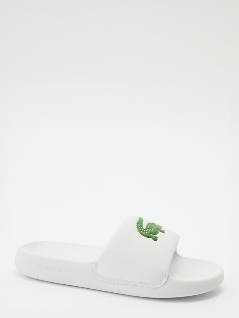 Женские сланцы LACOSTE SERVE SLIDE 1.0 123 1 CFA, Артикул 745CFA0002, белый | 3905428. Ракурс 3 Женские сланцы LACOSTE SERVE SLIDE 1.0 123 1 CFA, Артикул 745CFA0002, белый | 3905428. Ракурс 3
