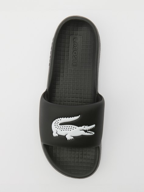 Мужские сланцы LACOSTE SERVE SLIDE 1.0 123 1 CMA, Артикул 745CMA0002, черный | 3905437. Ракурс 2