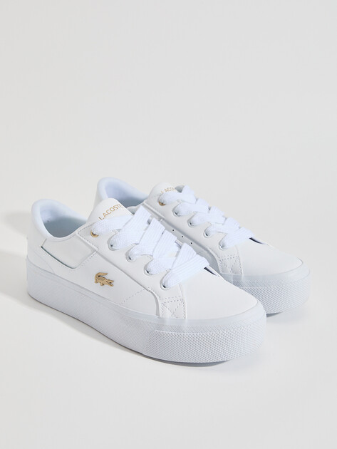 Женские кеды LACOSTE ZIANE PLATFORM 124 2 CFA, Артикул 747CFA0005, белый | 3905467. Ракурс 3