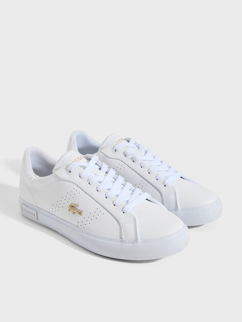 Женские кеды LACOSTE POWERCOURT 2.0 124 1 SFA, Артикул 747SFA0072, белый | 3905500. Ракурс 3