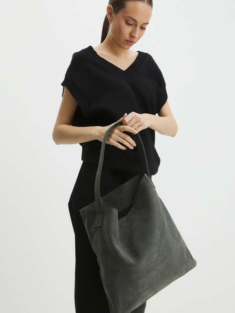 Женский шоппер CALZETTI, Артикул CAROL, темно-серый | 3911204. Ракурс 2