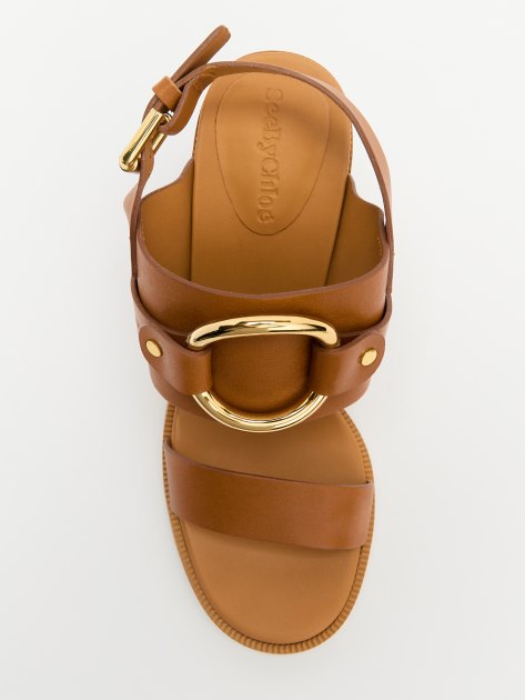 Босоножки SEE by CHLOE HANA SANDALS, Артикул SB42083A, коричневый | 3912389. Ракурс 5