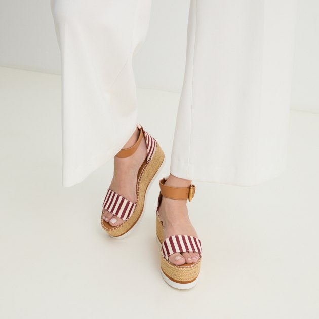 Босоножки SEE by CHLOE GLYN ESPADRILLES, Артикул SB32201E, красный | 3914075. Ракурс 2 Босоножки SEE by CHLOE GLYN ESPADRILLES, Артикул SB32201E, красный | 3914075. Ракурс 2