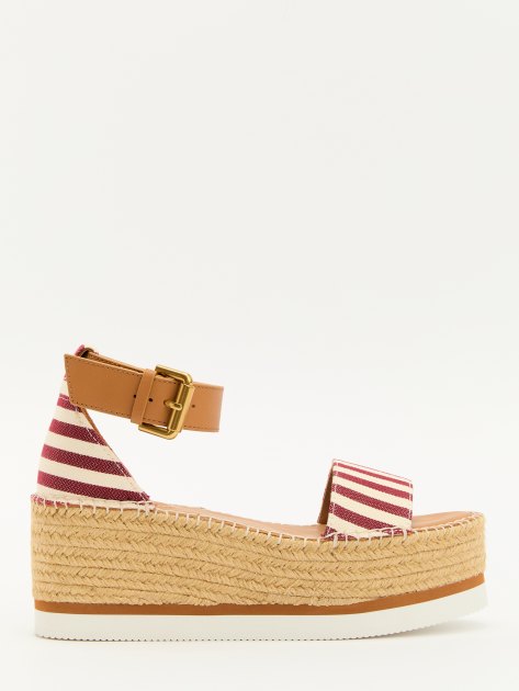 Босоножки SEE by CHLOE GLYN ESPADRILLES, Артикул SB32201E, красный | 3914075. Ракурс 3 Босоножки SEE by CHLOE GLYN ESPADRILLES, Артикул SB32201E, красный | 3914075. Ракурс 3