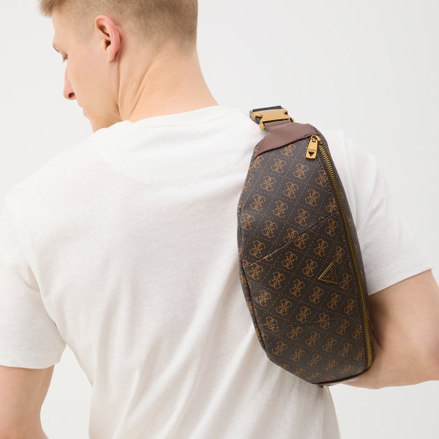 Мужская поясная сумка GUESS TORINO MEDIUM BUM BAG, Артикул HMEVZLP3431, темно-коричневый | 3914254. Ракурс 6 Мужская поясная сумка GUESS TORINO MEDIUM BUM BAG, Артикул HMEVZLP3431, темно-коричневый | 3914254. Ракурс 6