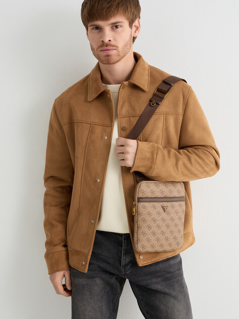 Мужская сумка GUESS MILANO CROSSBODY FLAT, Артикул HMEVZLP2223, темно-бежевый | 3914342. Ракурс 6 Мужская сумка GUESS MILANO CROSSBODY FLAT, Артикул HMEVZLP2223, темно-бежевый | 3914342. Ракурс 6