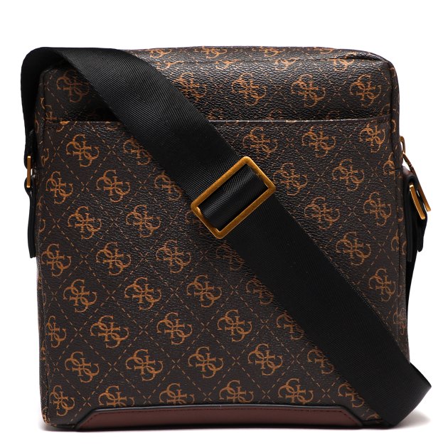 Мужская сумка  GUESS TORINO TOP ZIP CROSSBODY FLAT, Артикул HMTOLOP4258, темно-коричневый | 3914357. Ракурс 3