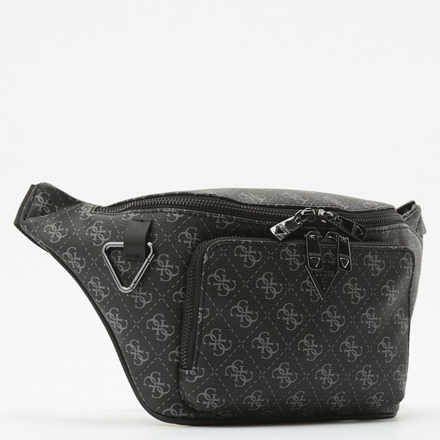 Мужская поясная сумка GUESS MILANO MAXI BUMBAG W FRT PCKET, Артикул HMMILOP4256, черный | 3914371. Ракурс 2