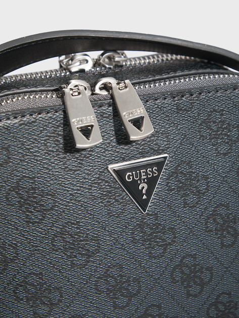Мужская борсетка GUESS TORINO XBODY DOUBLE ZIP AROUND, Артикул HMTOLOP4253, черный | 3914379. Ракурс 3