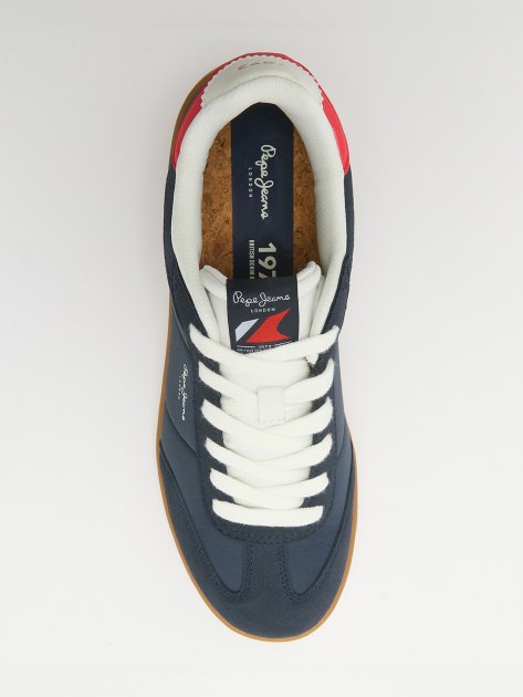Мужские кеды PEPE JEANS PLAYER COMBI M, Артикул PMS00012, темно-синий | 3917346. Ракурс 2