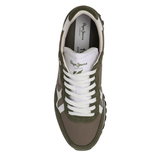 Мужские кроссовки PEPE JEANS BRIT-ON PRINT M, Артикул PMS40005, темно-зеленый | 3917356. Ракурс 2