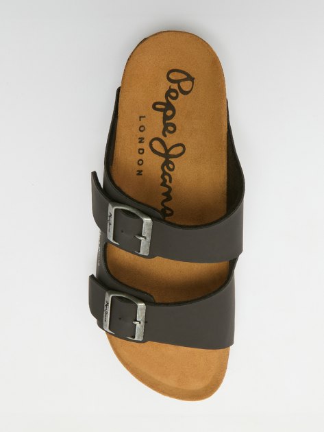 Мужские сланцы PEPE JEANS BIO M DOUBLE VELOUR, Артикул PMS80003, черный | 3917367. Ракурс 2