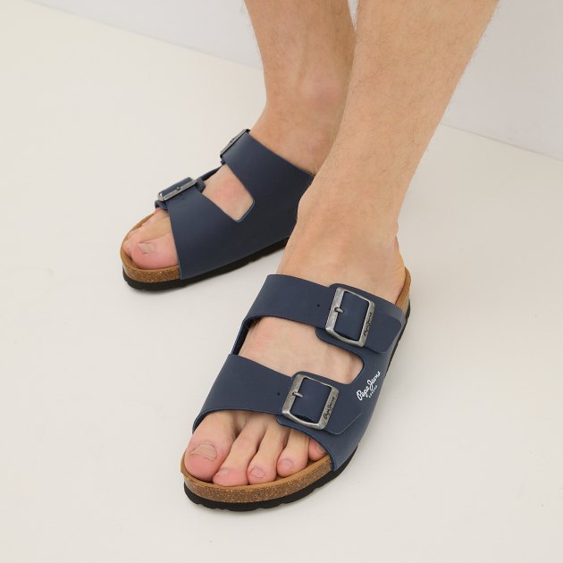 Мужские сланцы PEPE JEANS BIO M DOUBLE VELOUR, Артикул PMS80003, темно-синий | 3917368. Ракурс 4 Мужские сланцы PEPE JEANS BIO M DOUBLE VELOUR, Артикул PMS80003, темно-синий | 3917368. Ракурс 4