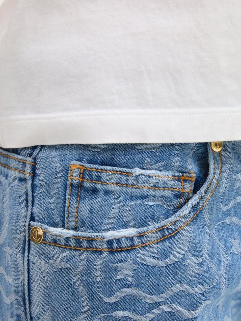 Женские широкие джинсы JUST CAVALLI, Артикул 76PAB5L0, голубой | 3918136. Ракурс 3 Женские широкие джинсы JUST CAVALLI, Артикул 76PAB5L0, голубой | 3918136. Ракурс 3