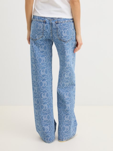 Женские широкие джинсы JUST CAVALLI, Артикул 76PAB5L0, голубой | 3918136. Ракурс 4 Женские широкие джинсы JUST CAVALLI, Артикул 76PAB5L0, голубой | 3918136. Ракурс 4