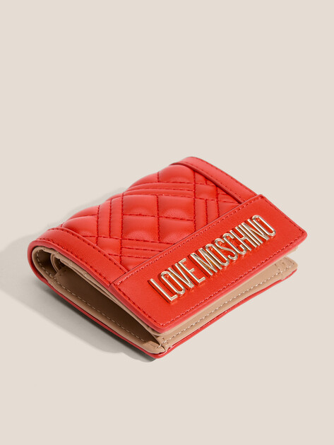 Женское портмоне LOVE MOSCHINO SLG QUILTED, Артикул JC5601PP, красный | 3924721. Ракурс 4