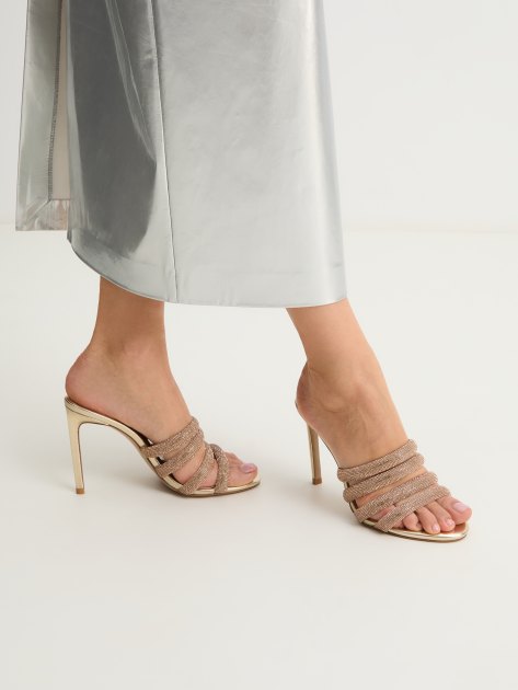 Мюли TENDANCE, Артикул RL708-6, золотой | 3925245. Ракурс 2 Мюли TENDANCE, Артикул RL708-6, золотой | 3925245. Ракурс 2